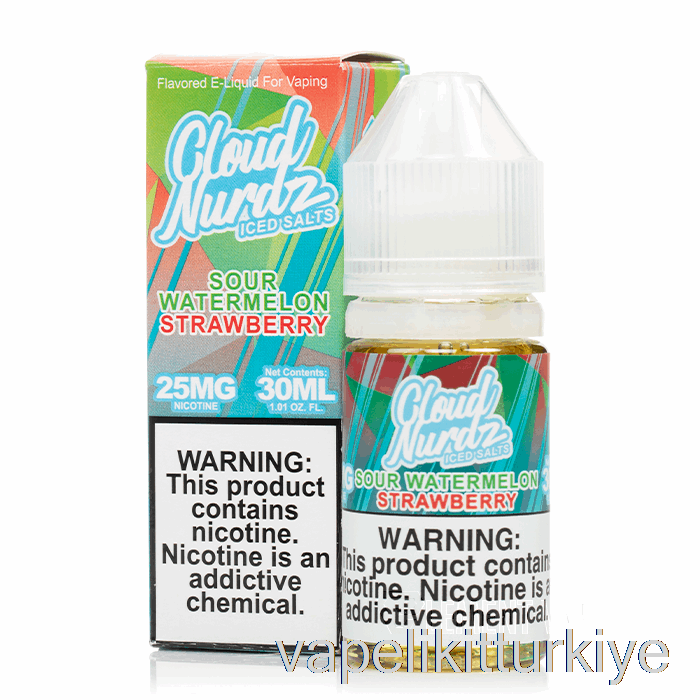 Vape Likit Buz Ekşi Karpuz çilek - Bulut Nurdz Tuzları - 30ml 50mg